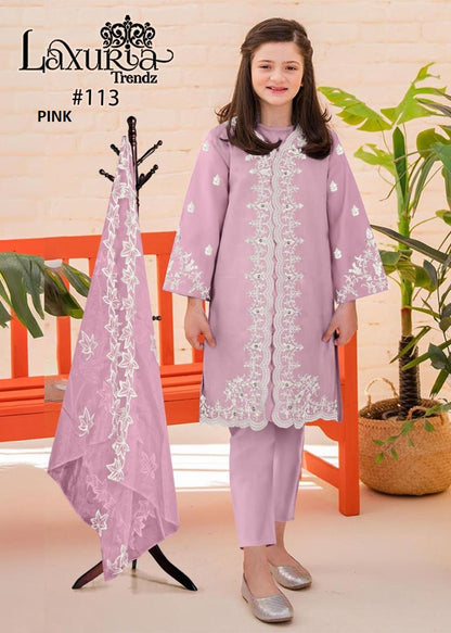 Lt-113 Laxuria Trendz Fox Georgette Girls Pakistani Readymade Suit Wholesaler