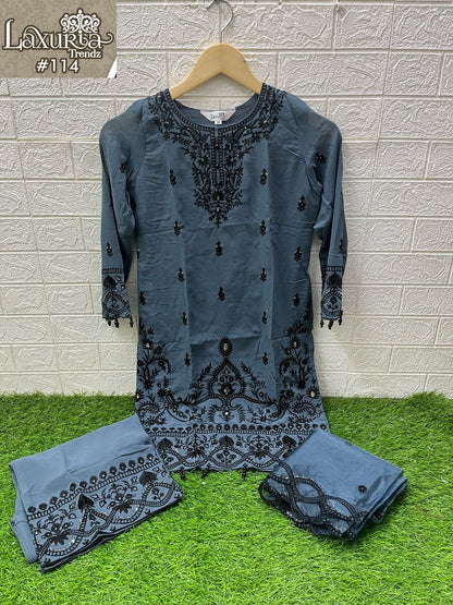 Lt-114 Laxuria Trendz Fox Georgette Girls Pakistani Readymade Suit Wholesale Price