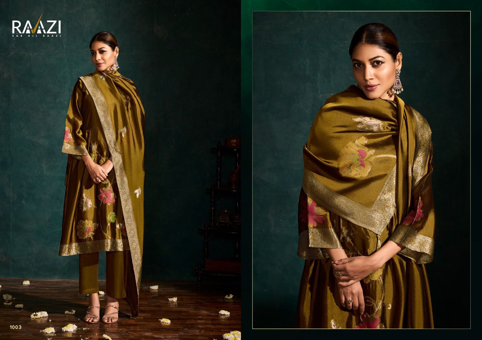 Lubna Raazi Silk Jacquard Pant Style Suits Supplier