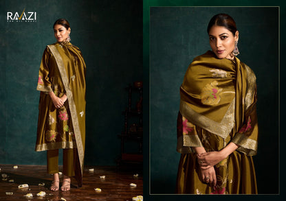 Lubna Raazi Silk Jacquard Pant Style Suits Supplier