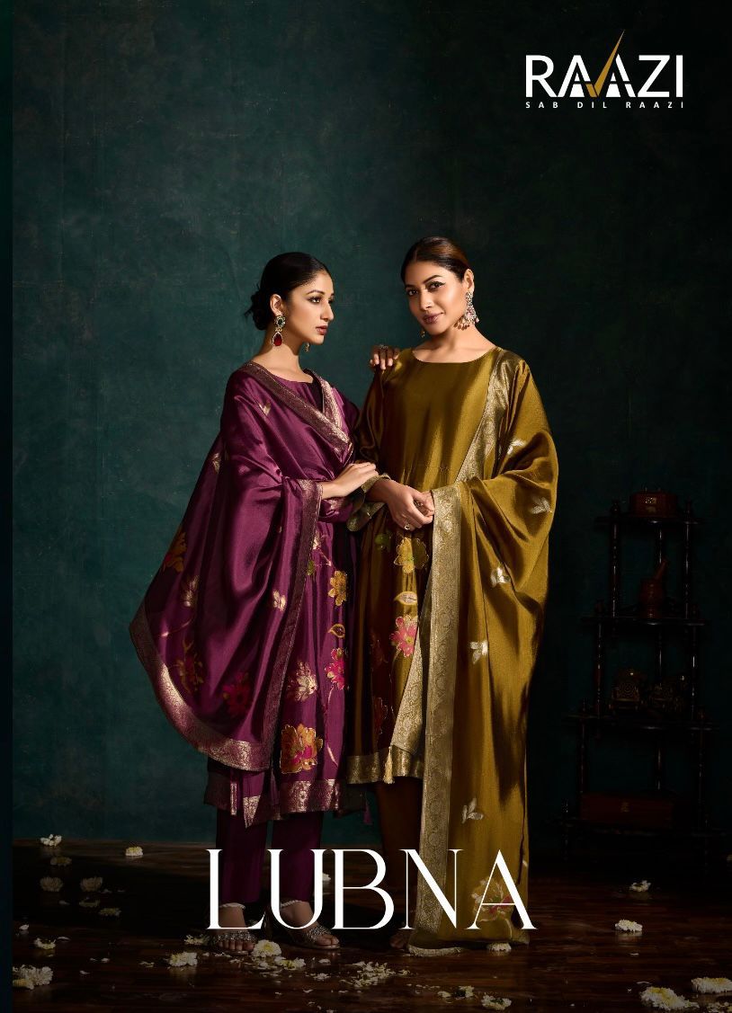 Lubna Raazi Silk Jacquard Pant Style Suits Supplier