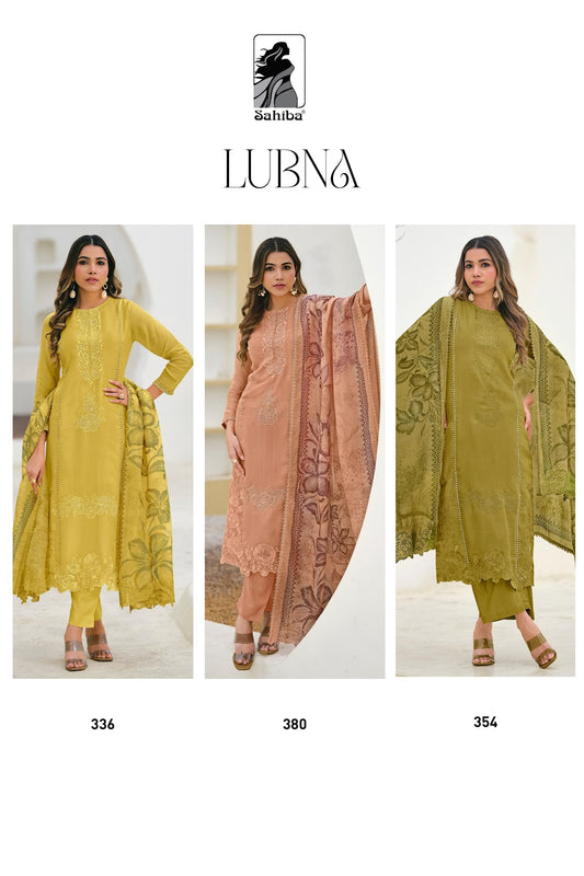 Lubna Sahiba Organza Pant Style Suits Manufacturer Ahmedabad