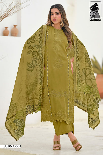 Lubna Sahiba Organza Pant Style Suits Manufacturer Ahmedabad