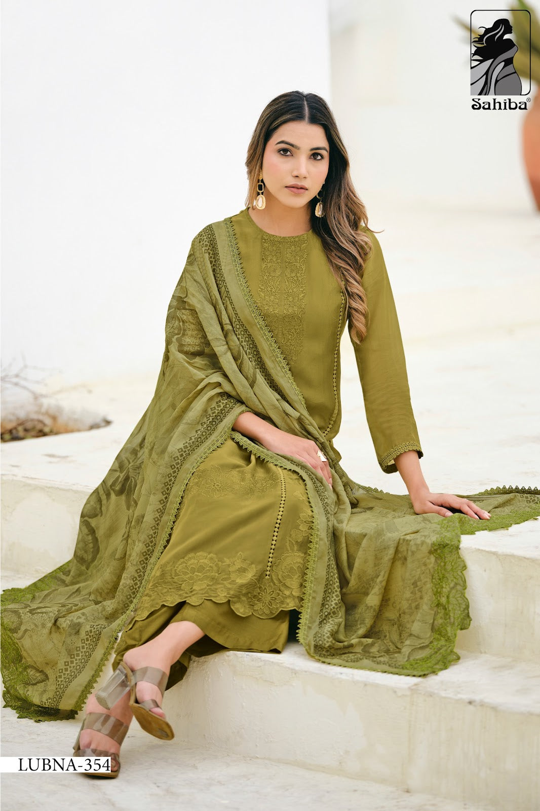 Lubna Sahiba Organza Pant Style Suits Manufacturer Ahmedabad