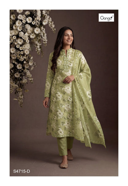 Luca 4715 Ganga Cotton Pant Style Suits Supplier Ahmedabad