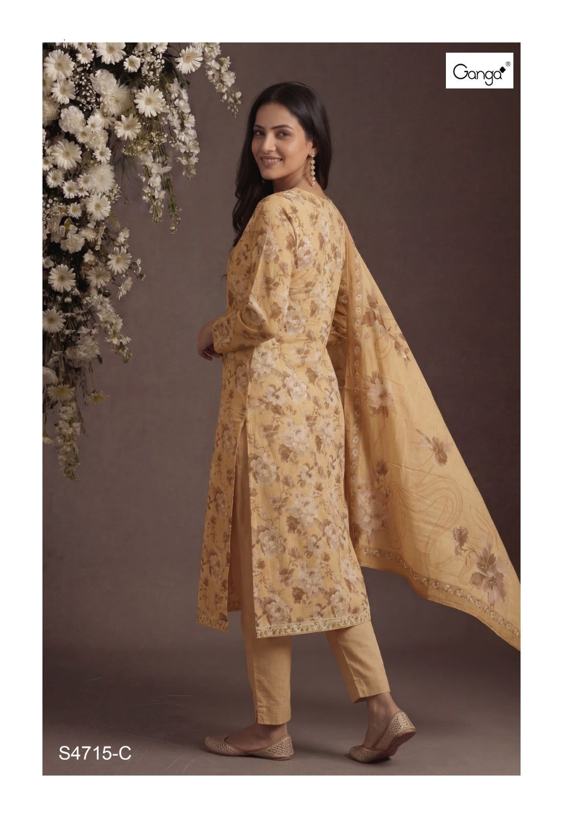 Luca 4715 Ganga Cotton Pant Style Suits Supplier Ahmedabad