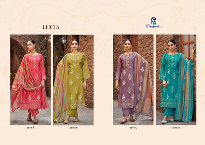 Lucia Sargam Prints Pure Bemberg Muslin Plazzo Style Suits Supplier Gujarat