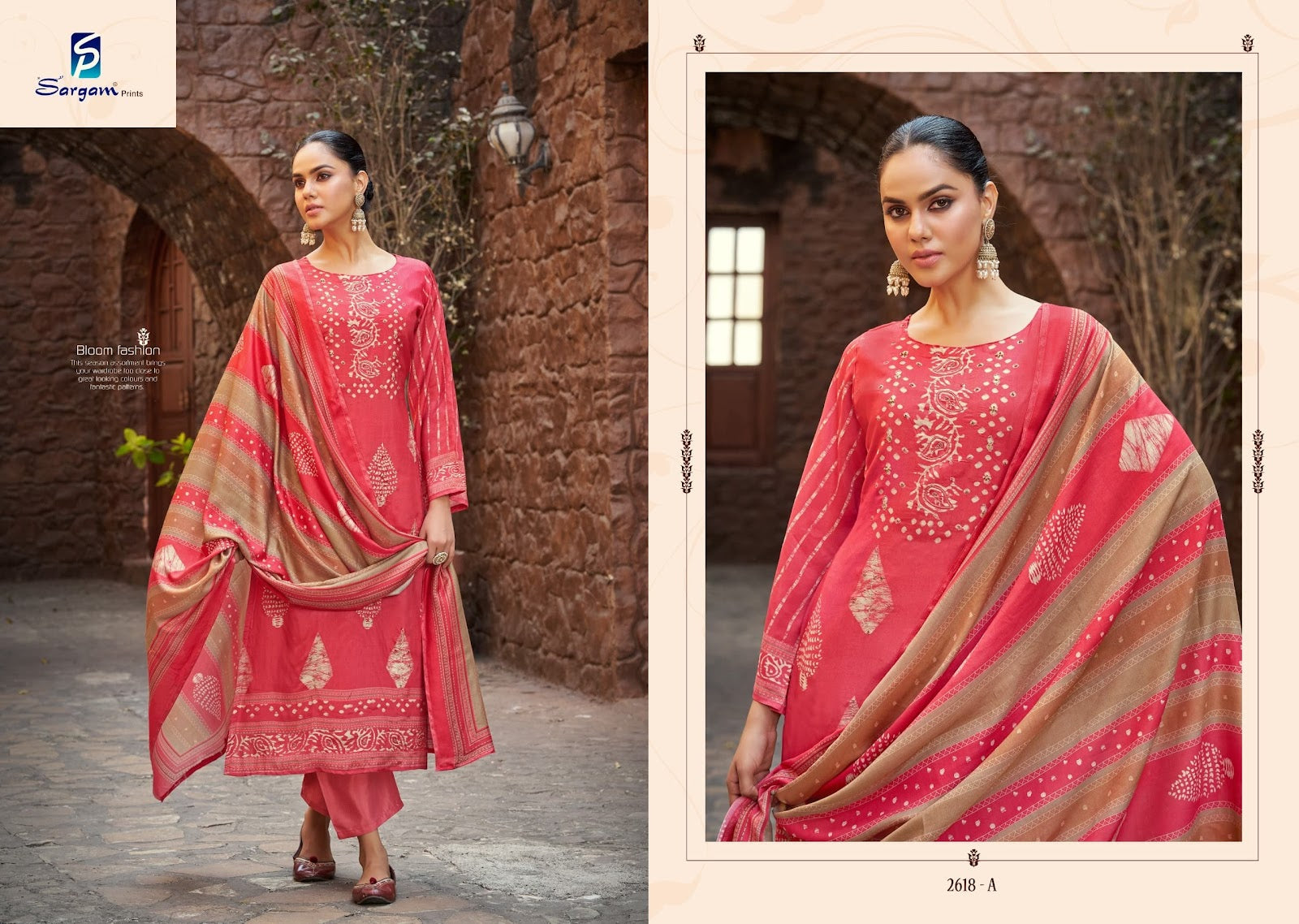 Lucia Sargam Prints Pure Bemberg Muslin Plazzo Style Suits Supplier Gujarat