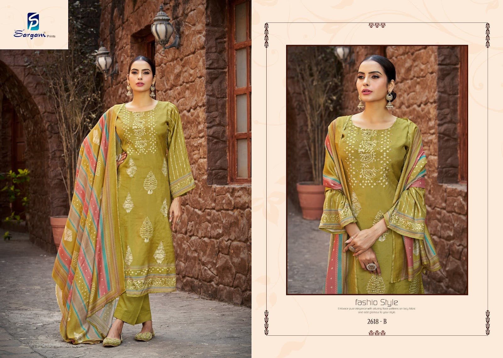 Lucia Sargam Prints Pure Bemberg Muslin Plazzo Style Suits Supplier Gujarat