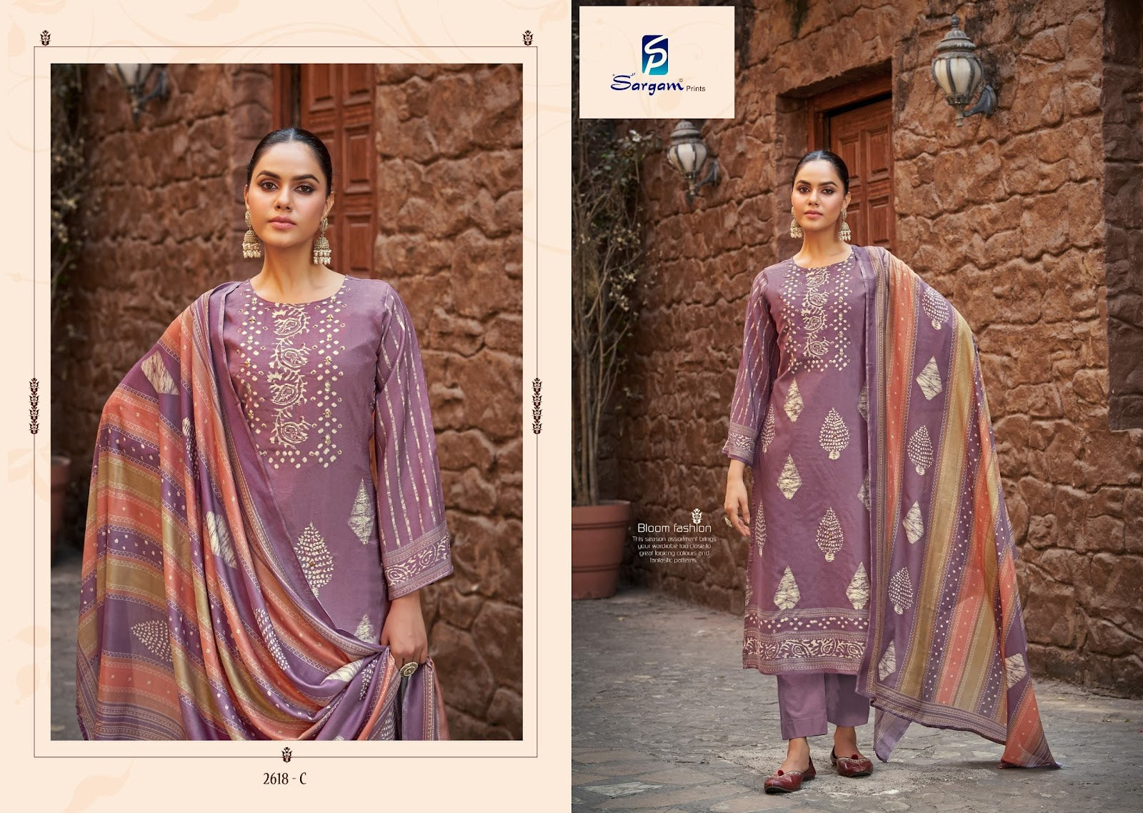 Lucia Sargam Prints Pure Bemberg Muslin Plazzo Style Suits Supplier Gujarat