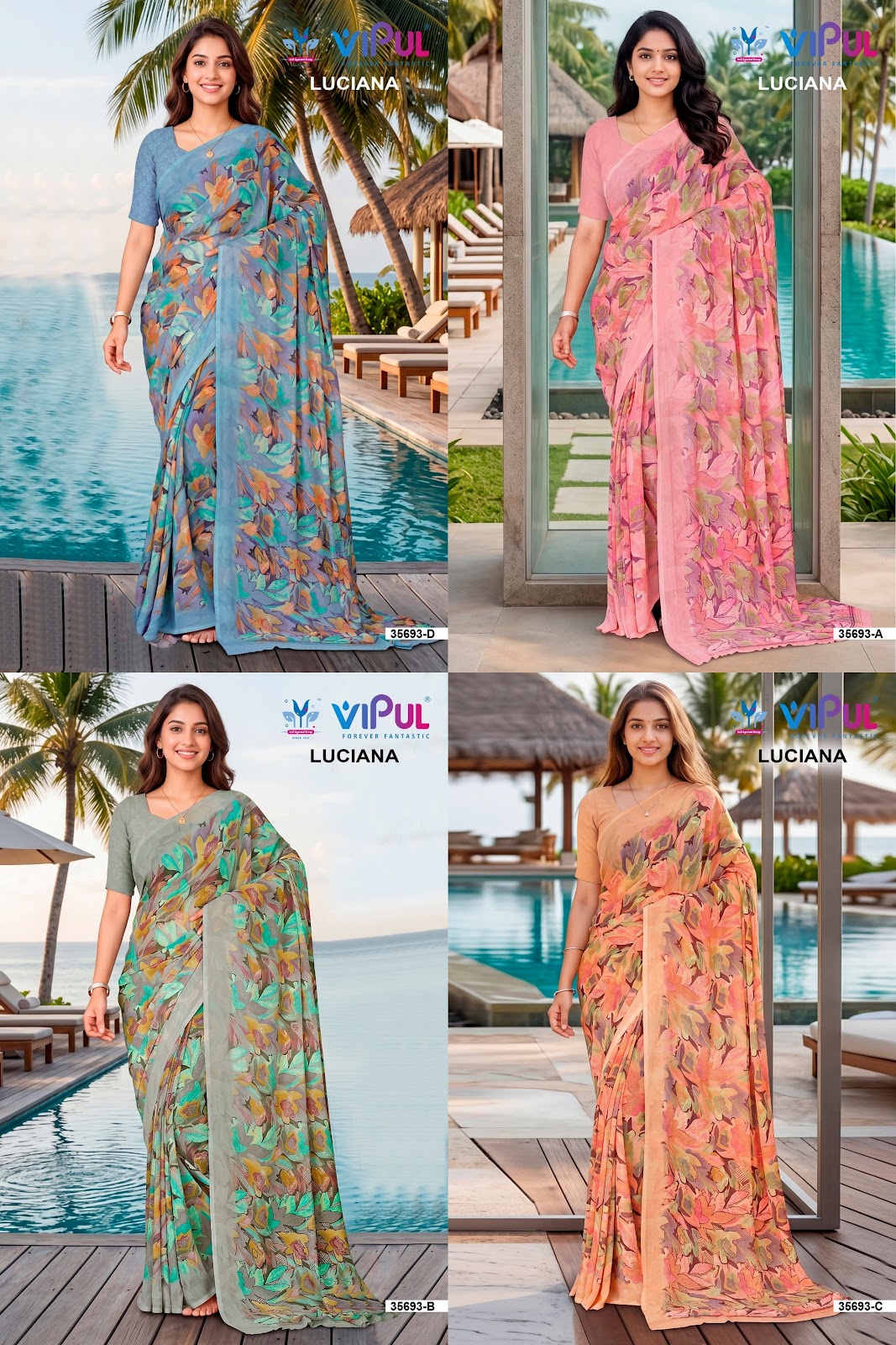 Luciana 0205 Vipul Sarees Exporter Gujarat