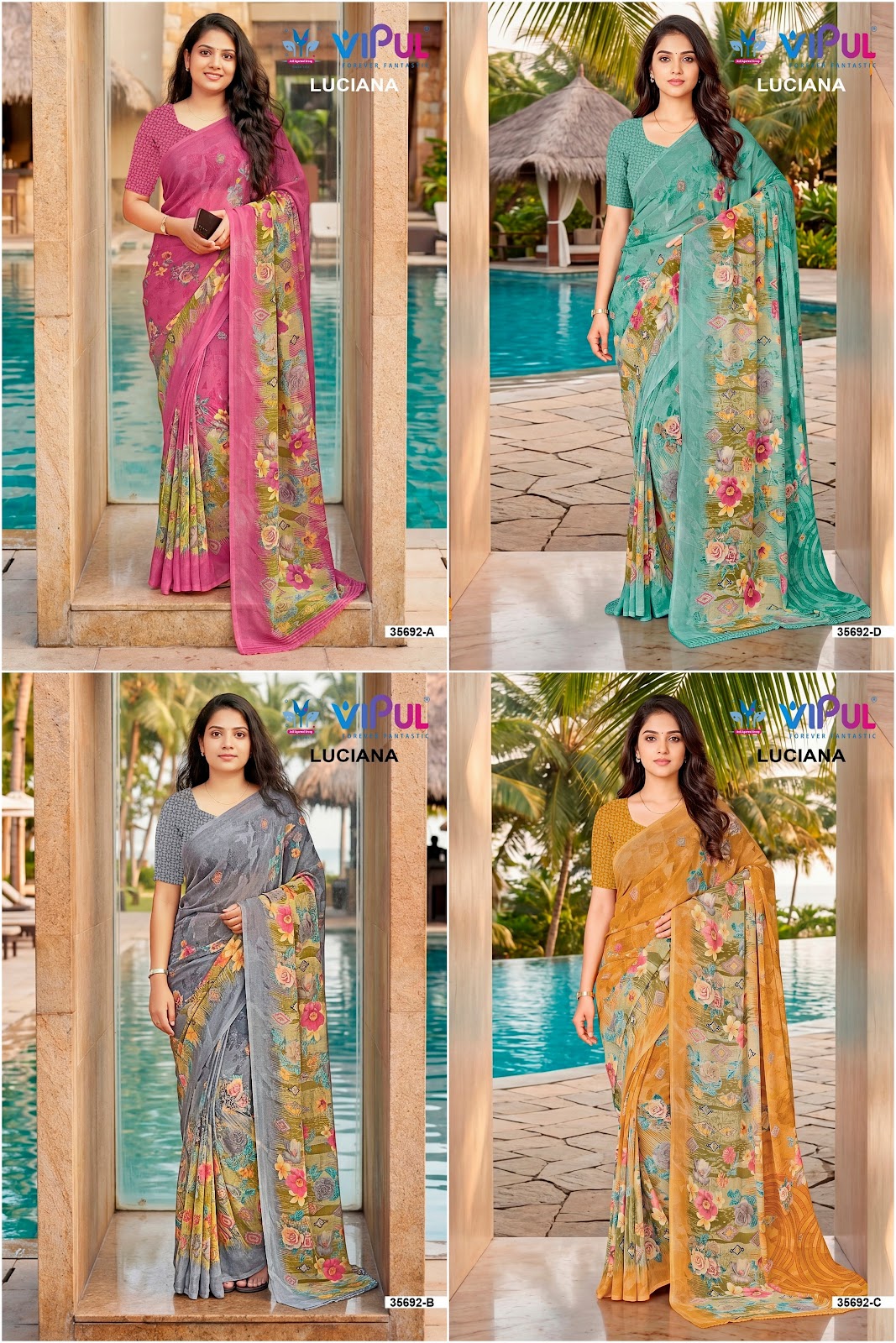 Luciana 0205 Vipul Sarees Exporter Gujarat