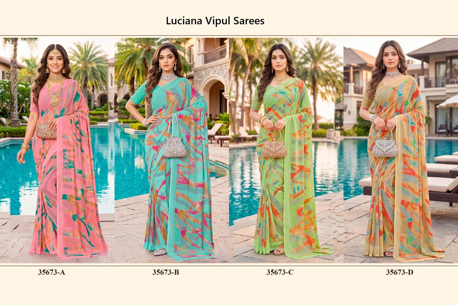Luciana Vipul Sarees Manufacturer Gujarat