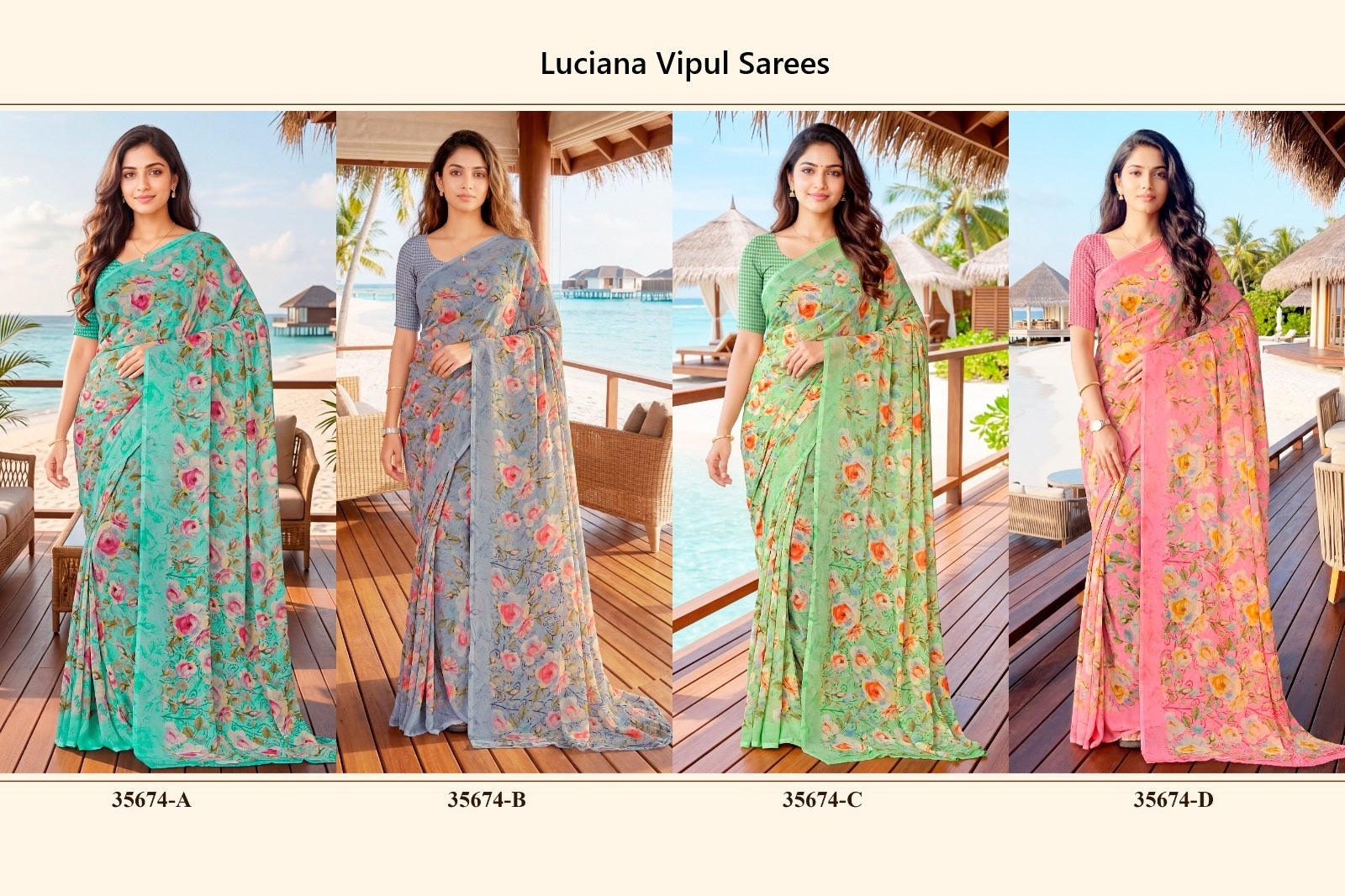 Luciana Vipul Sarees Manufacturer Gujarat