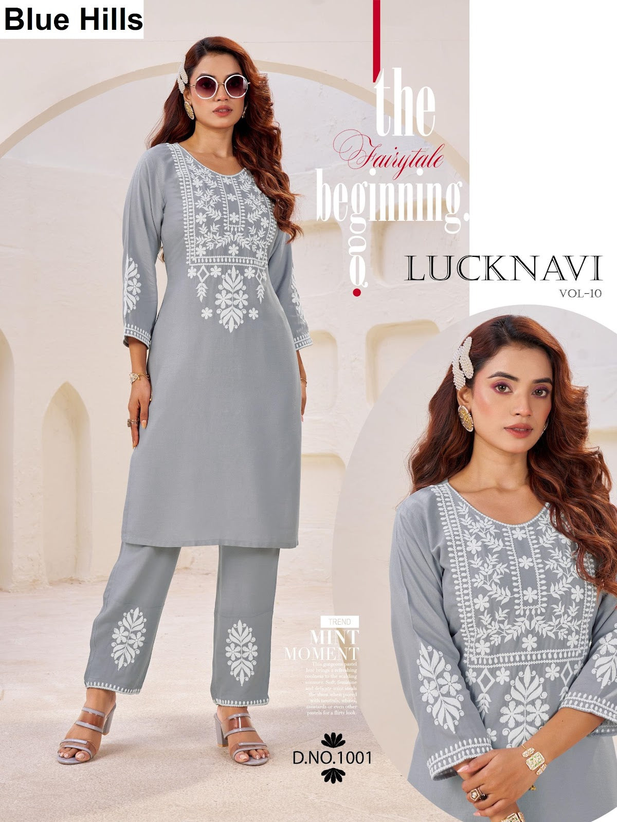 Lucknavi Vol 10 Blue Hills Rayon 14Kg Co Ord Set Wholesale Rate