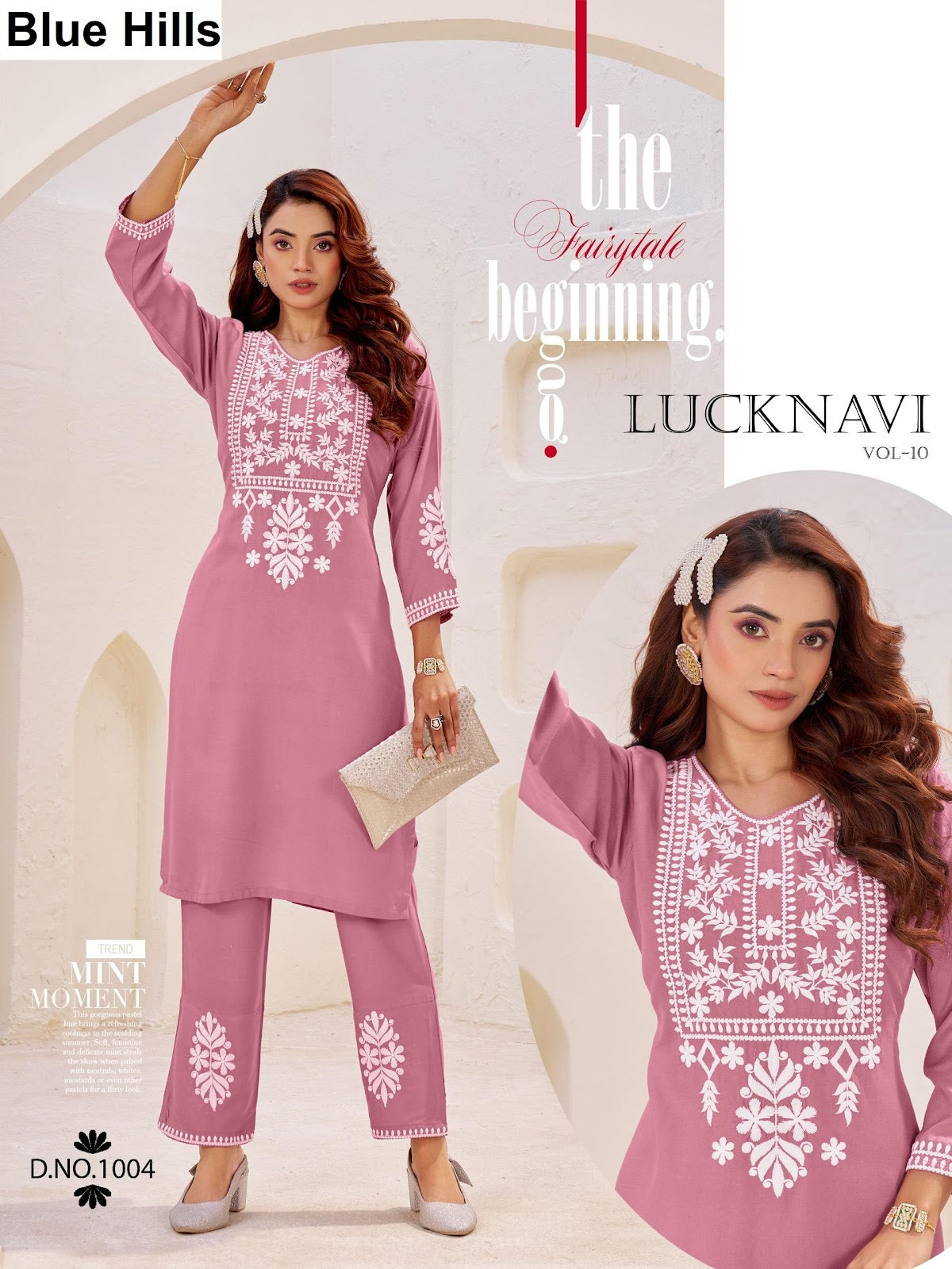 Lucknavi Vol 10 Blue Hills Rayon 14Kg Co Ord Set Wholesale Rate