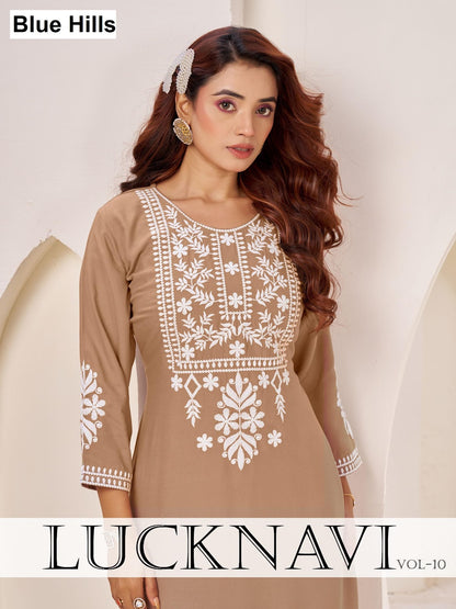 Lucknavi Vol 10 Blue Hills Rayon 14Kg Co Ord Set Wholesale Rate