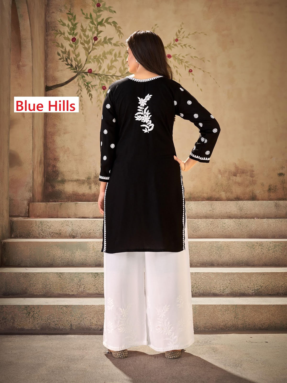 Lucknavi Vol 15 Blue Hills Rayon 14Kg Kurti Plazzo Set Supplier