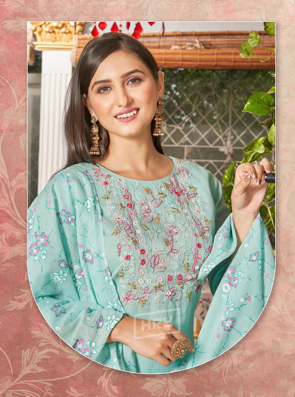 Lucknawi Suta Vol 4 Hru Cotton Mul Mul Readymade Pant Style Suits Exporter Gujarat