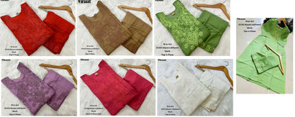 Lucknowi Virasat Rayon 22Kg Kurti Plazzo Set Wholesaler Ahmedabad