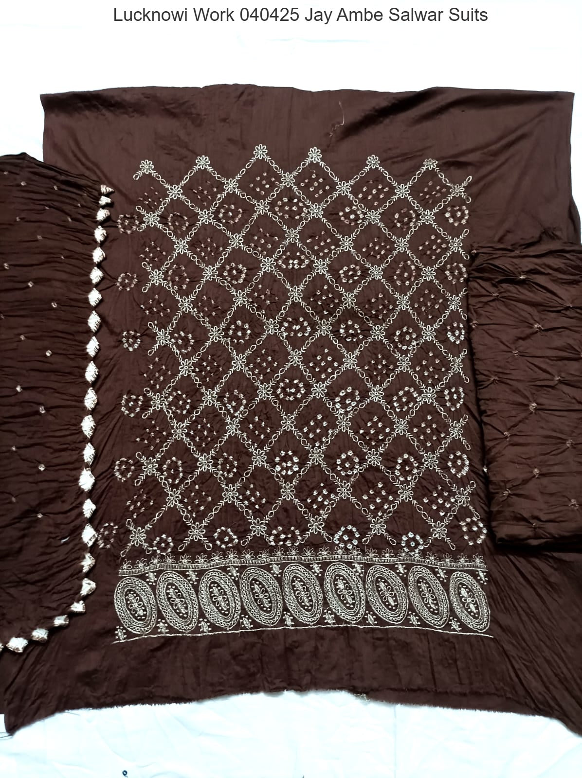 Lucknowi Work 040425 Jay Ambe Salwar Suits Exporter India