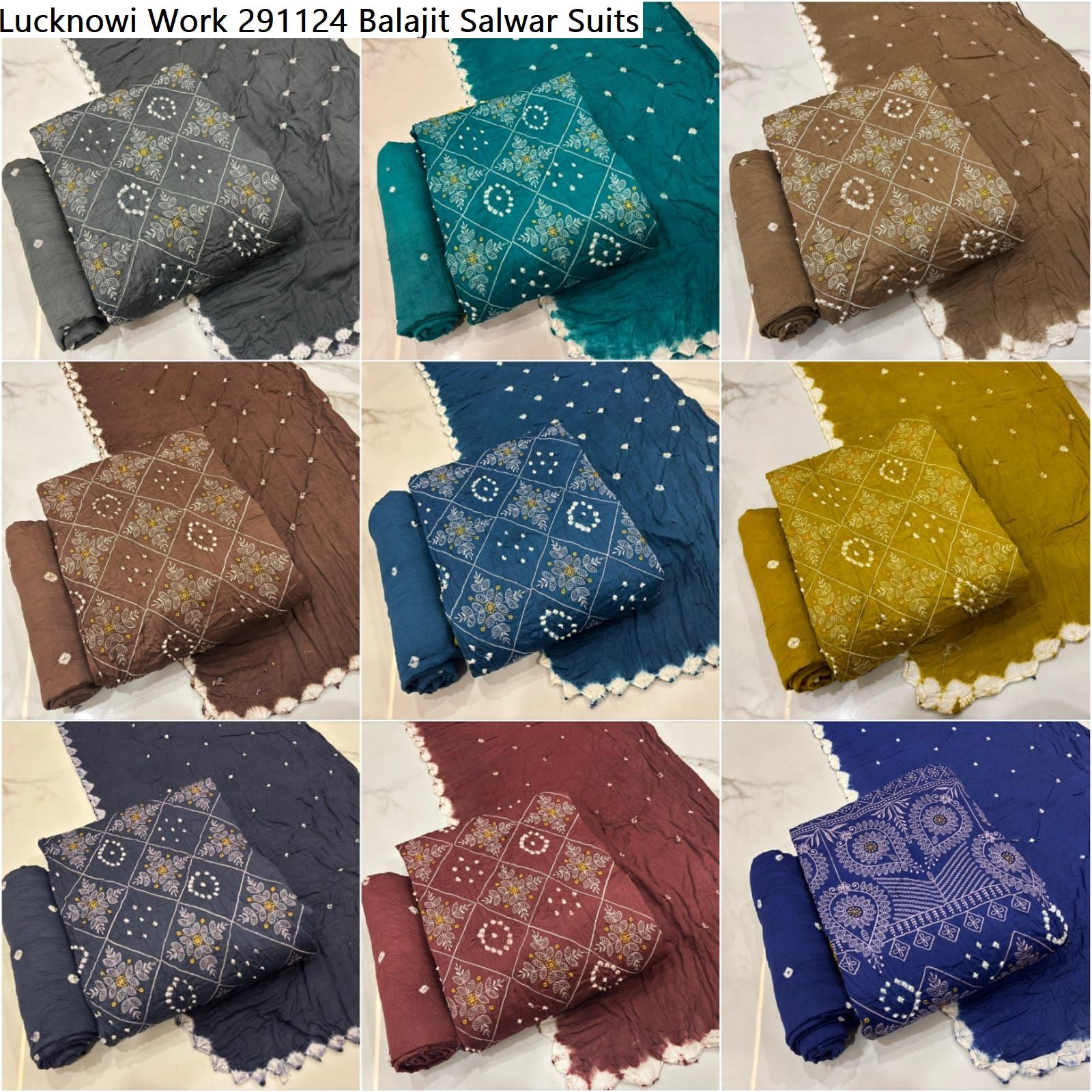 Lucknowi Work 291124 Balajit Cotton Sartin Salwar Suits Wholesale Price