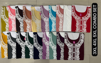 Lucknowi Work La Fairy Rayon 22Kg Short Kurtis Manufacturer Gujarat