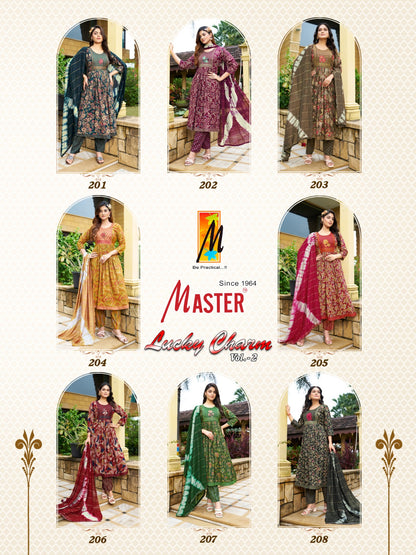 Lucky Charm Vol 2 Master Capsule Print Readymade Pant Style Suits Supplier India