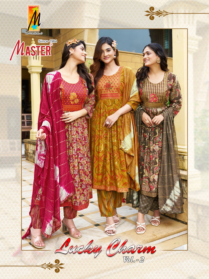 Lucky Charm Vol 2 Master Capsule Print Readymade Pant Style Suits Supplier India