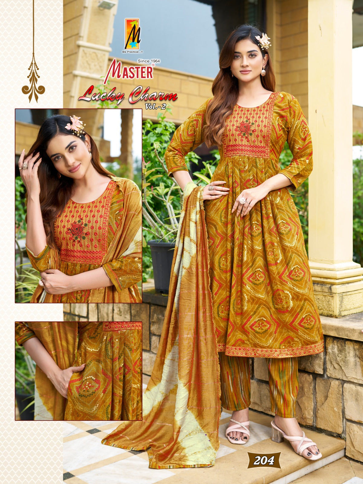 Lucky Charm Vol 2 Master Capsule Print Readymade Pant Style Suits Supplier India