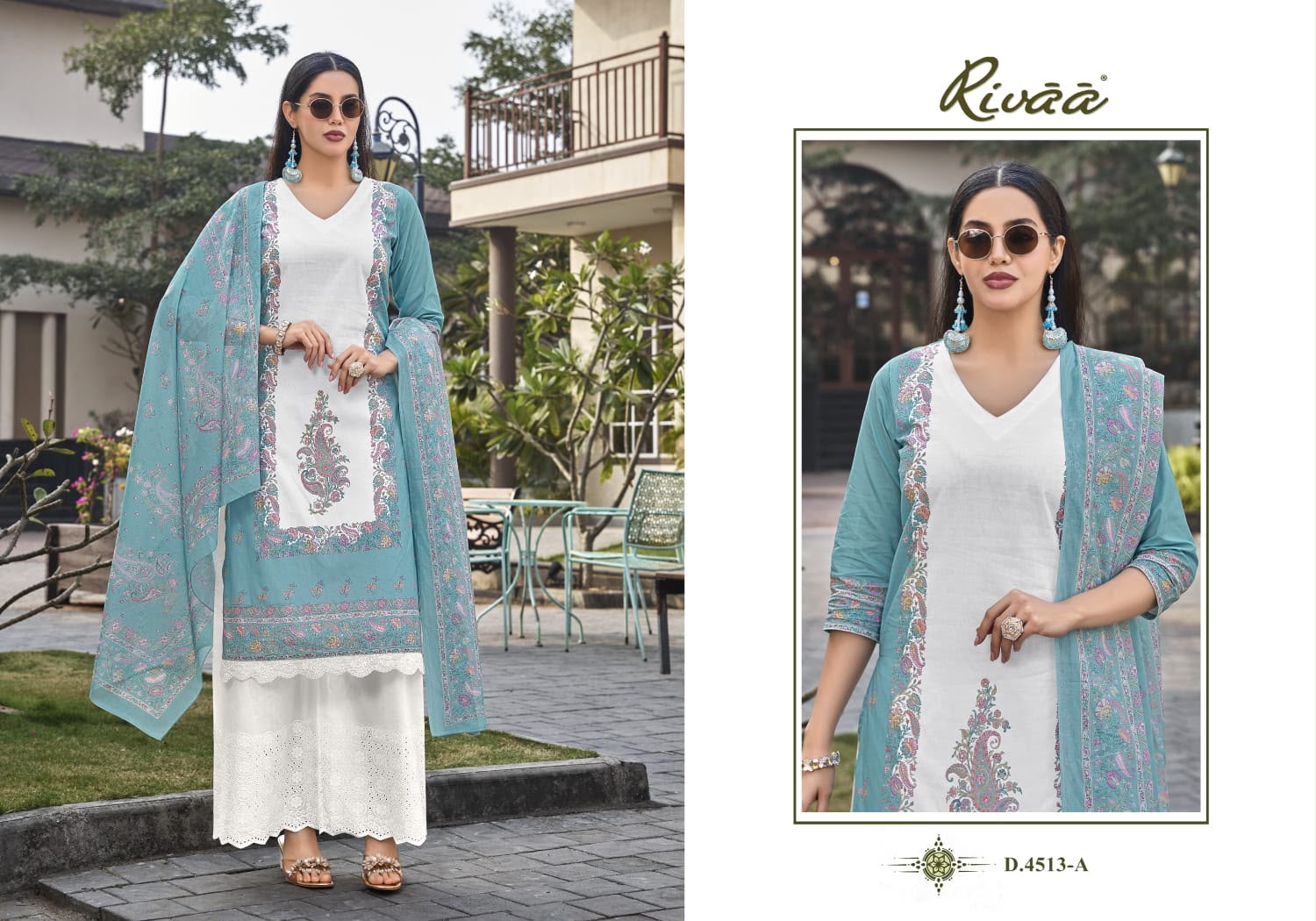 Lucy 2 Rivaa Lawn Pakistani Salwar Suits Supplier Ahmedabad