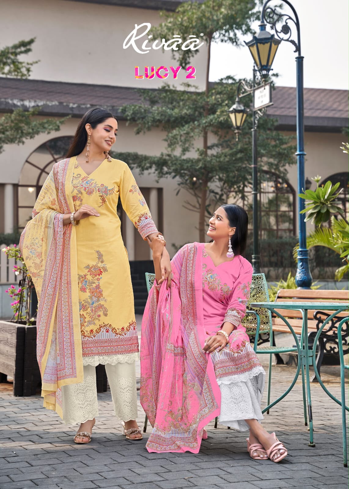 Lucy 2 Rivaa Lawn Pakistani Salwar Suits Supplier Ahmedabad