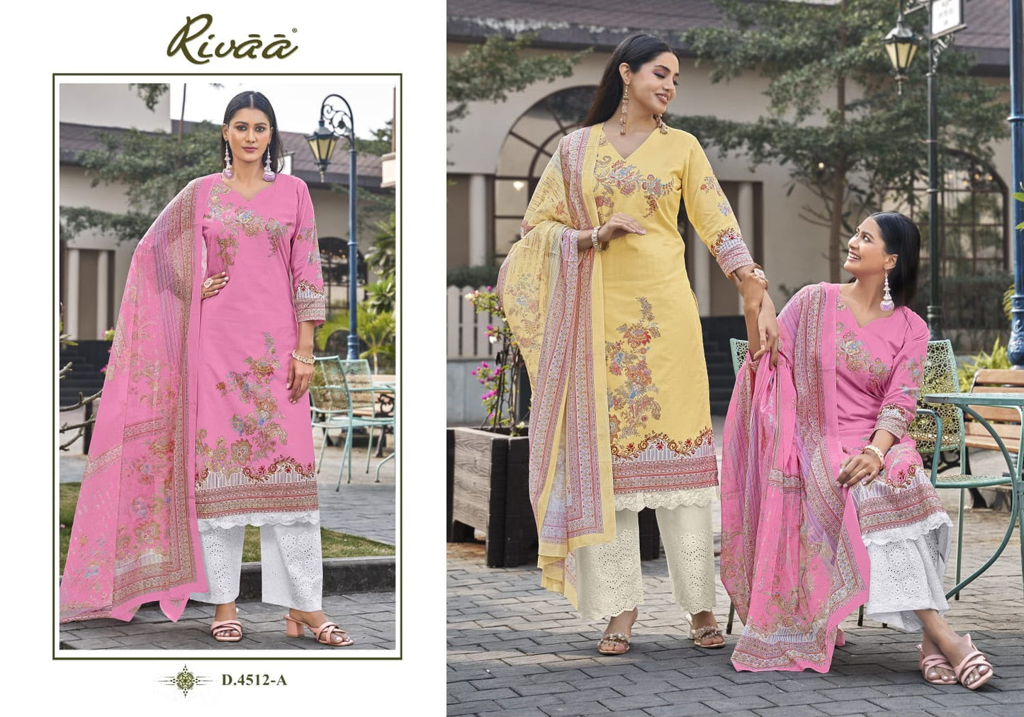 Lucy 2 Rivaa Lawn Pakistani Salwar Suits Supplier Ahmedabad