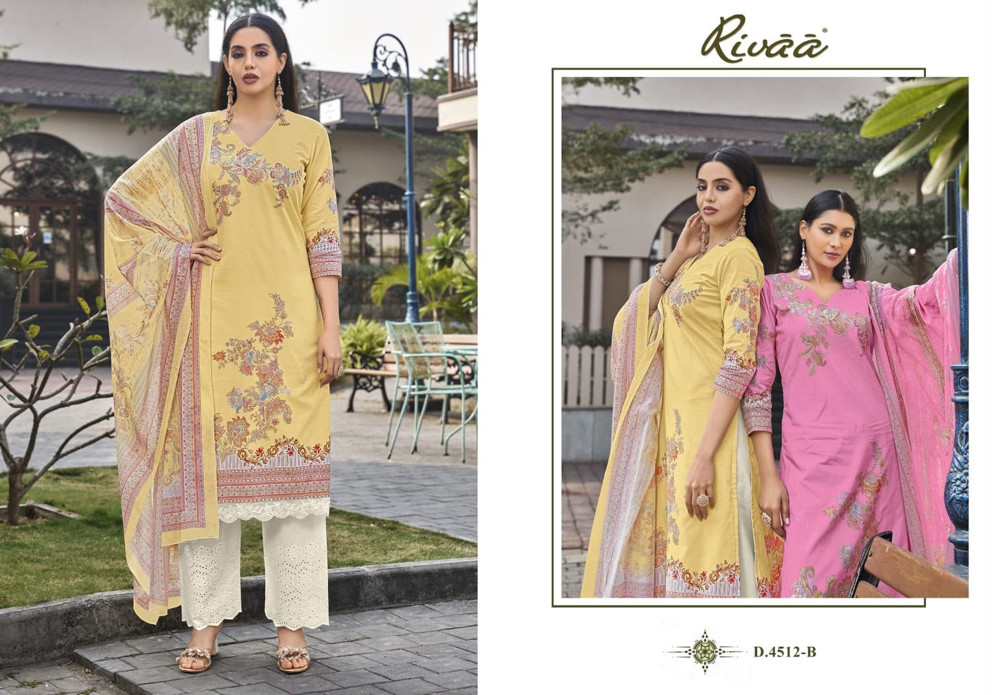 Lucy 2 Rivaa Lawn Pakistani Salwar Suits Supplier Ahmedabad