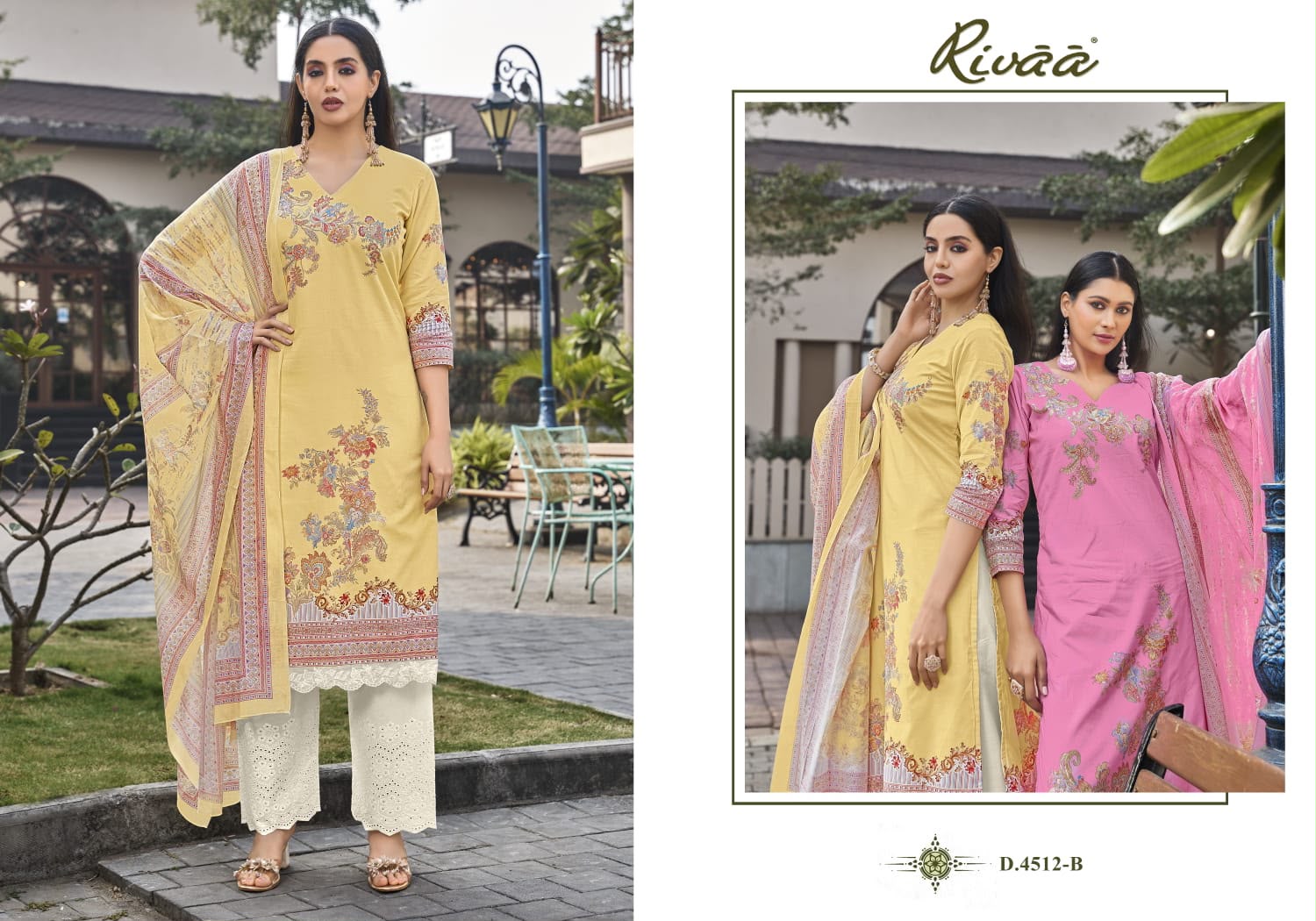 Lucy 2 Rivaa Lawn Pakistani Salwar Suits Supplier Ahmedabad
