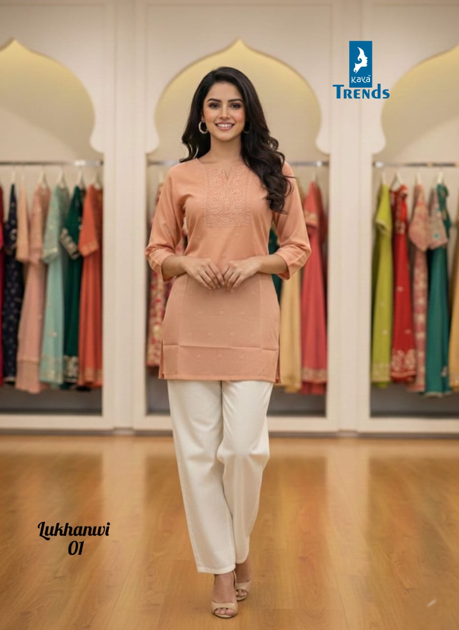 Lukhanwi Kaya Trends Heavy Rayon Short Kurtis Wholesaler Gujarat
