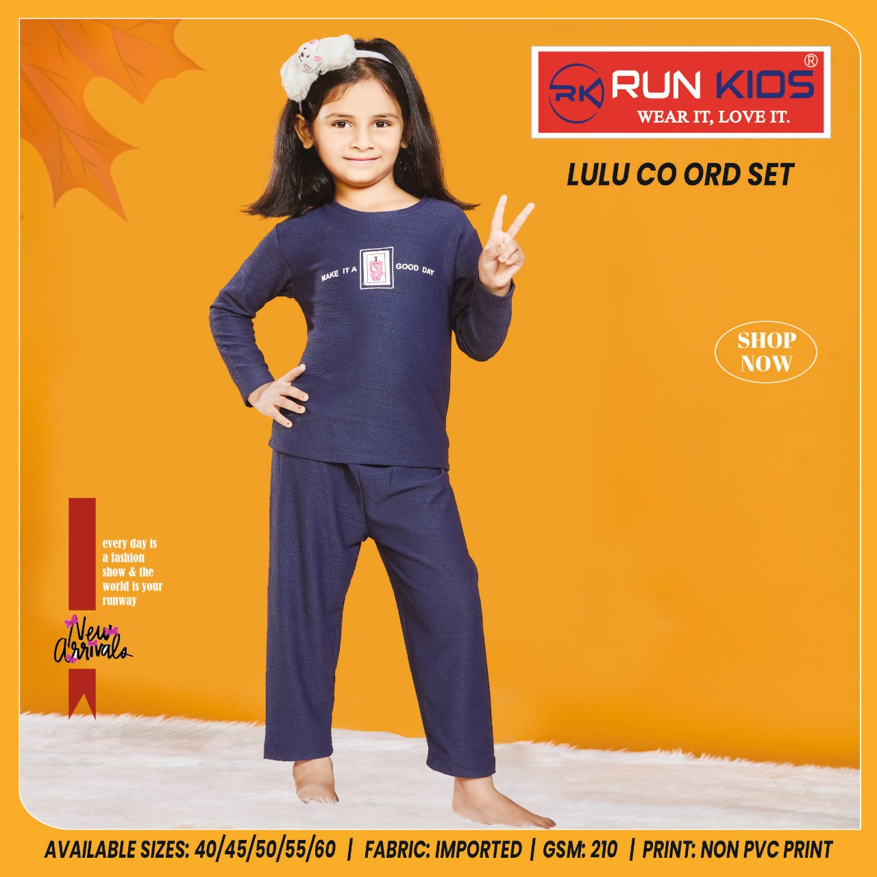 Lulu Run Kids Imported Girls Co Ord Set Manufacturer India