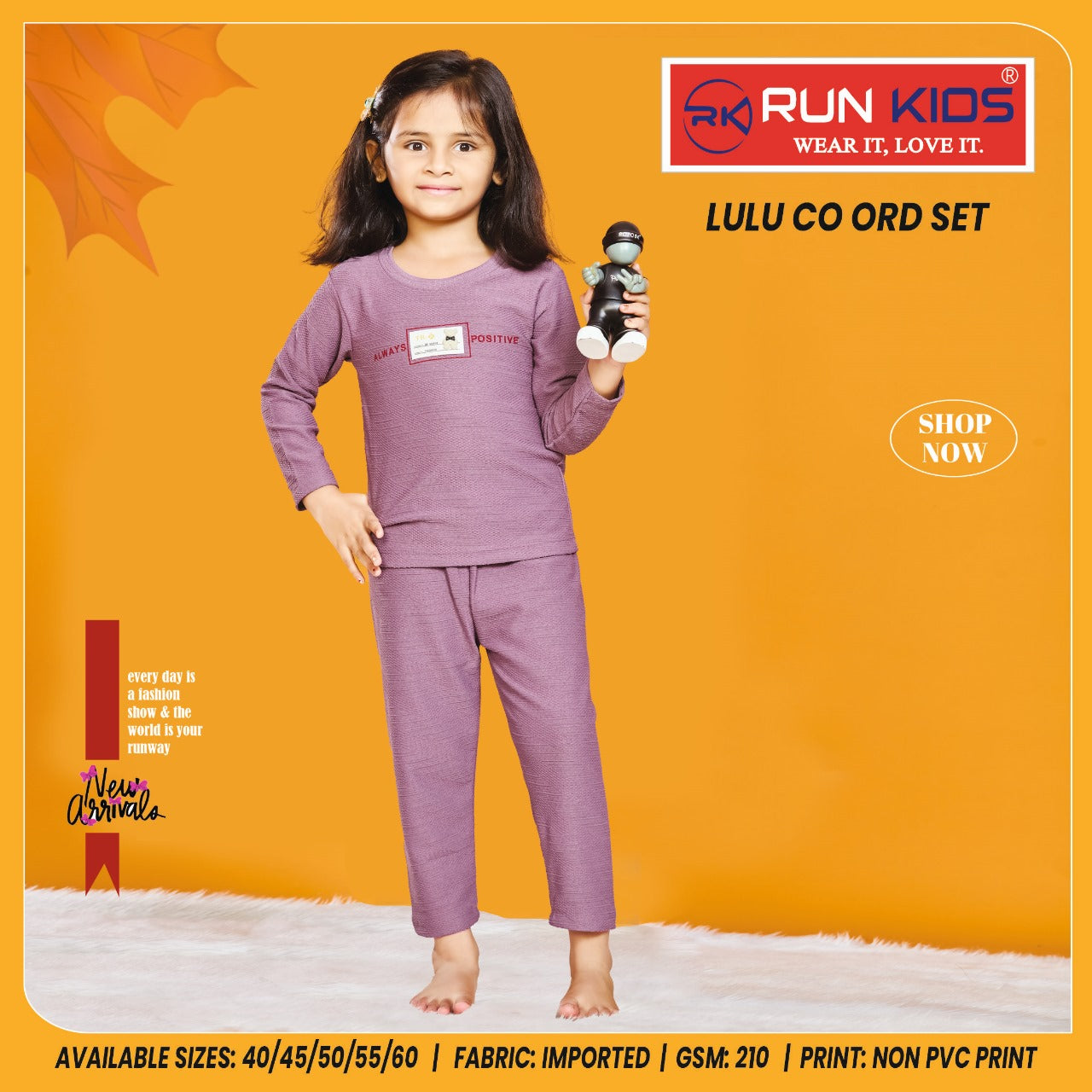 Lulu Run Kids Imported Girls Co Ord Set Manufacturer India