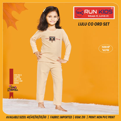 Lulu Run Kids Imported Girls Co Ord Set Manufacturer India