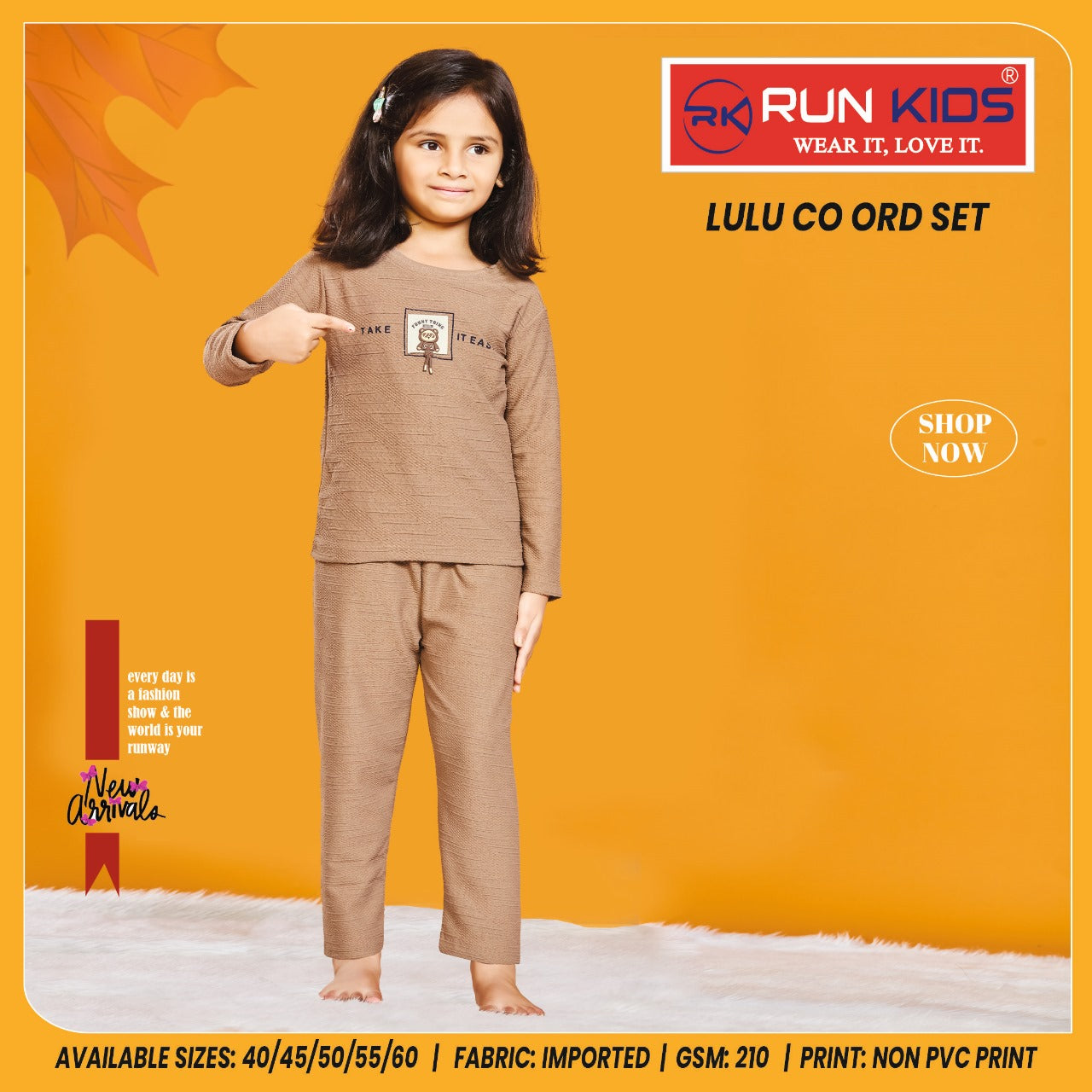 Lulu Run Kids Imported Girls Co Ord Set Manufacturer India
