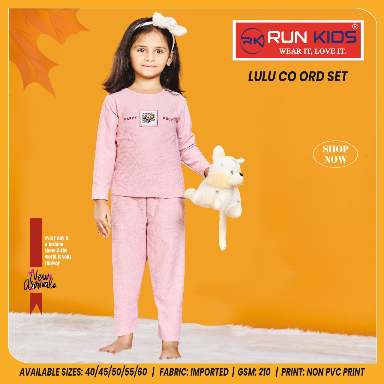 Lulu Run Kids Imported Girls Co Ord Set Manufacturer India