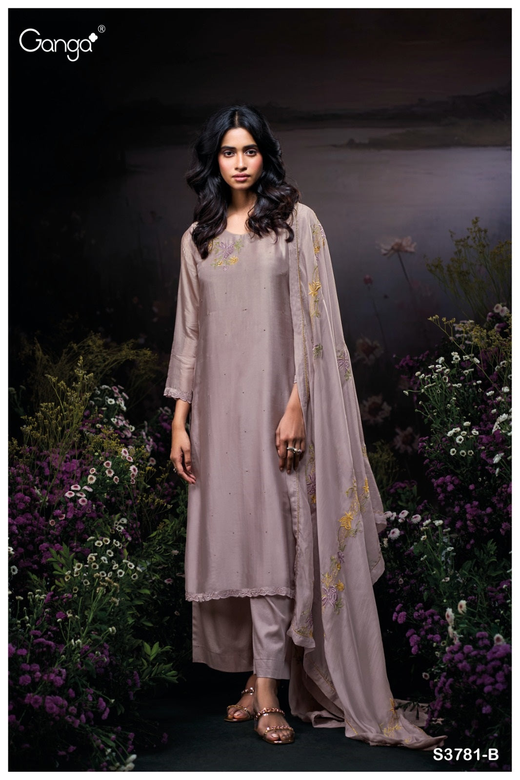 Lumiera 3781 Ganga Premium Bemberg Plazzo Style Suits Supplier Ahmedabad