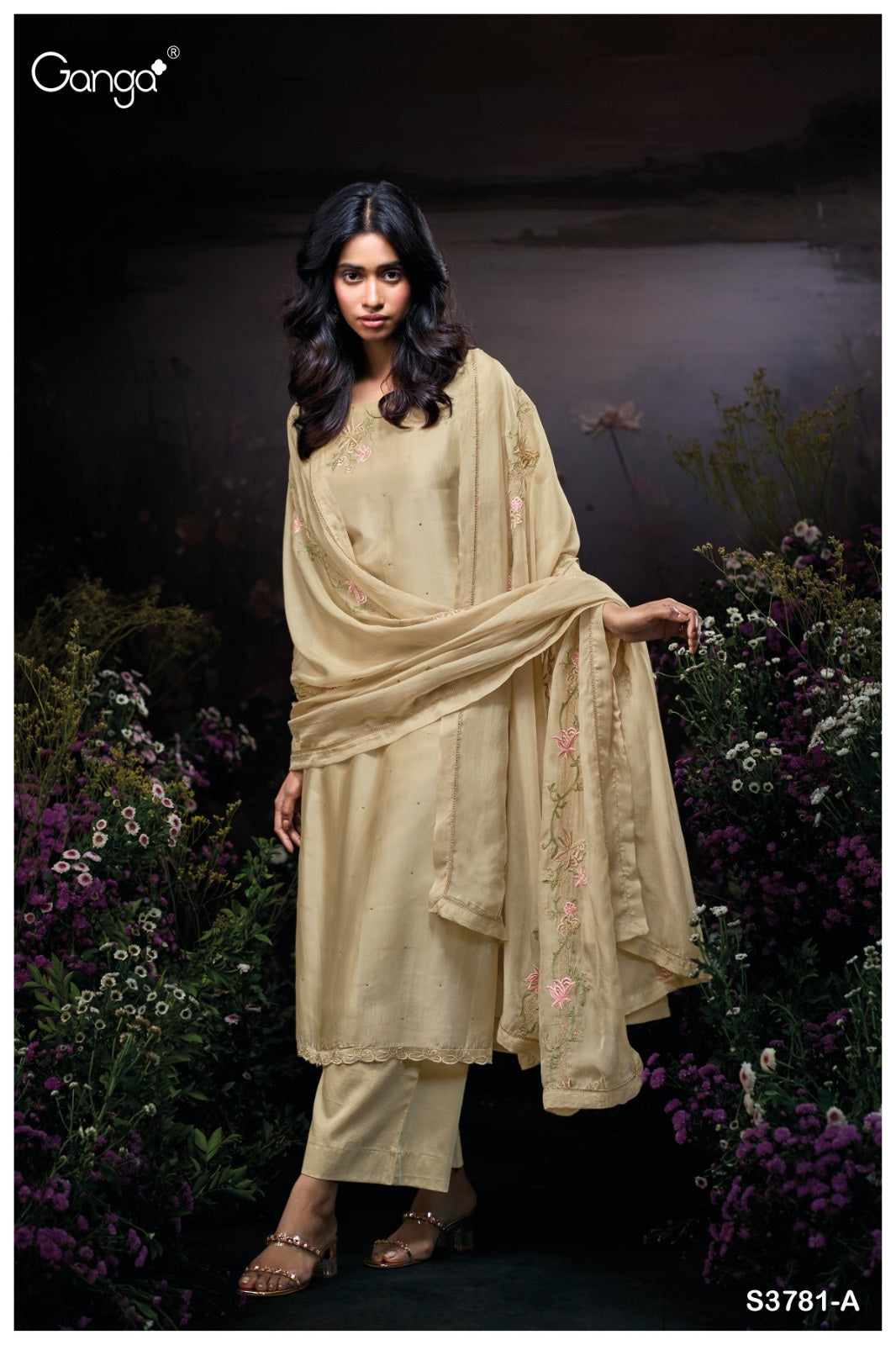 Lumiera 3781 Ganga Premium Bemberg Plazzo Style Suits Supplier Ahmedabad