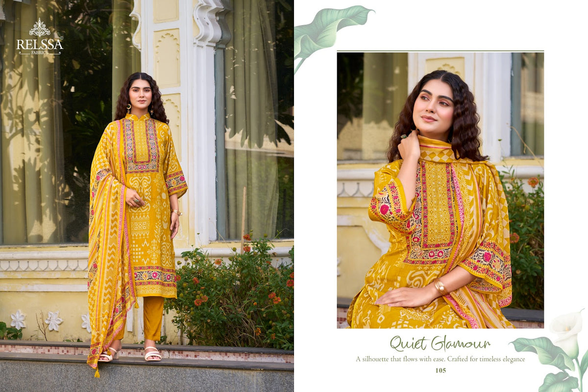 Lumina Hit List Relssa Fabrics Pure Maslin Pant Style Suits Wholesaler Gujarat