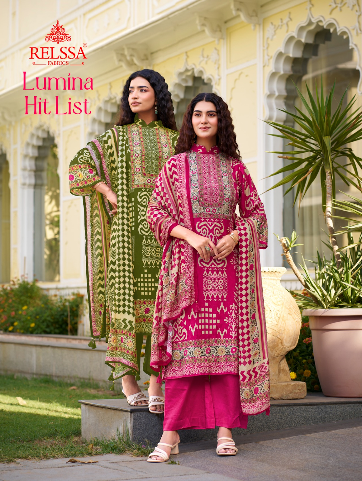 Lumina Hit List Relssa Fabrics Pure Maslin Pant Style Suits Wholesaler Gujarat