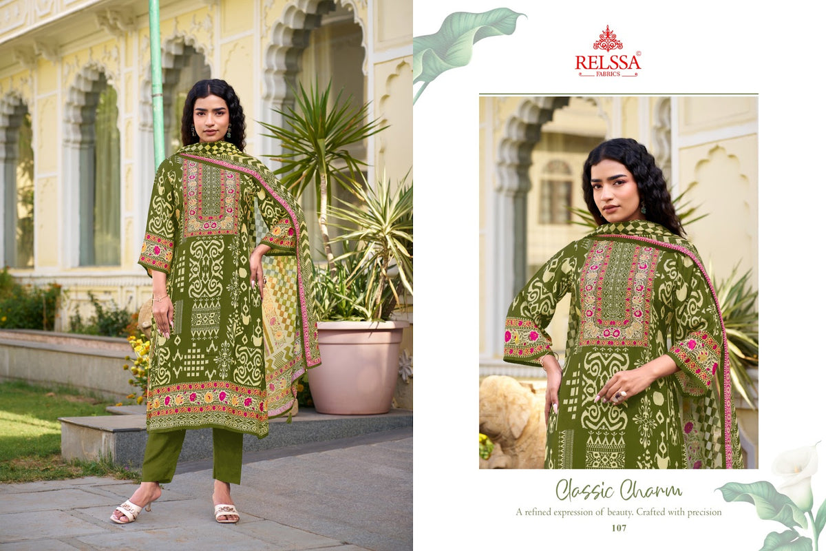 Lumina Hit List Relssa Fabrics Pure Maslin Pant Style Suits Wholesaler Gujarat