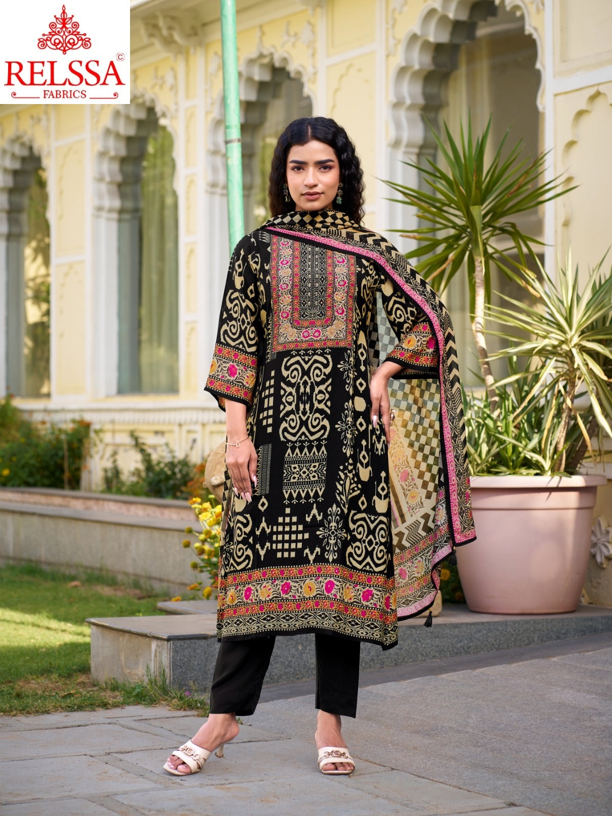 Lumina Relssa Fabrics Pure Maslin Pant Style Suits Wholesaler Ahmedabad