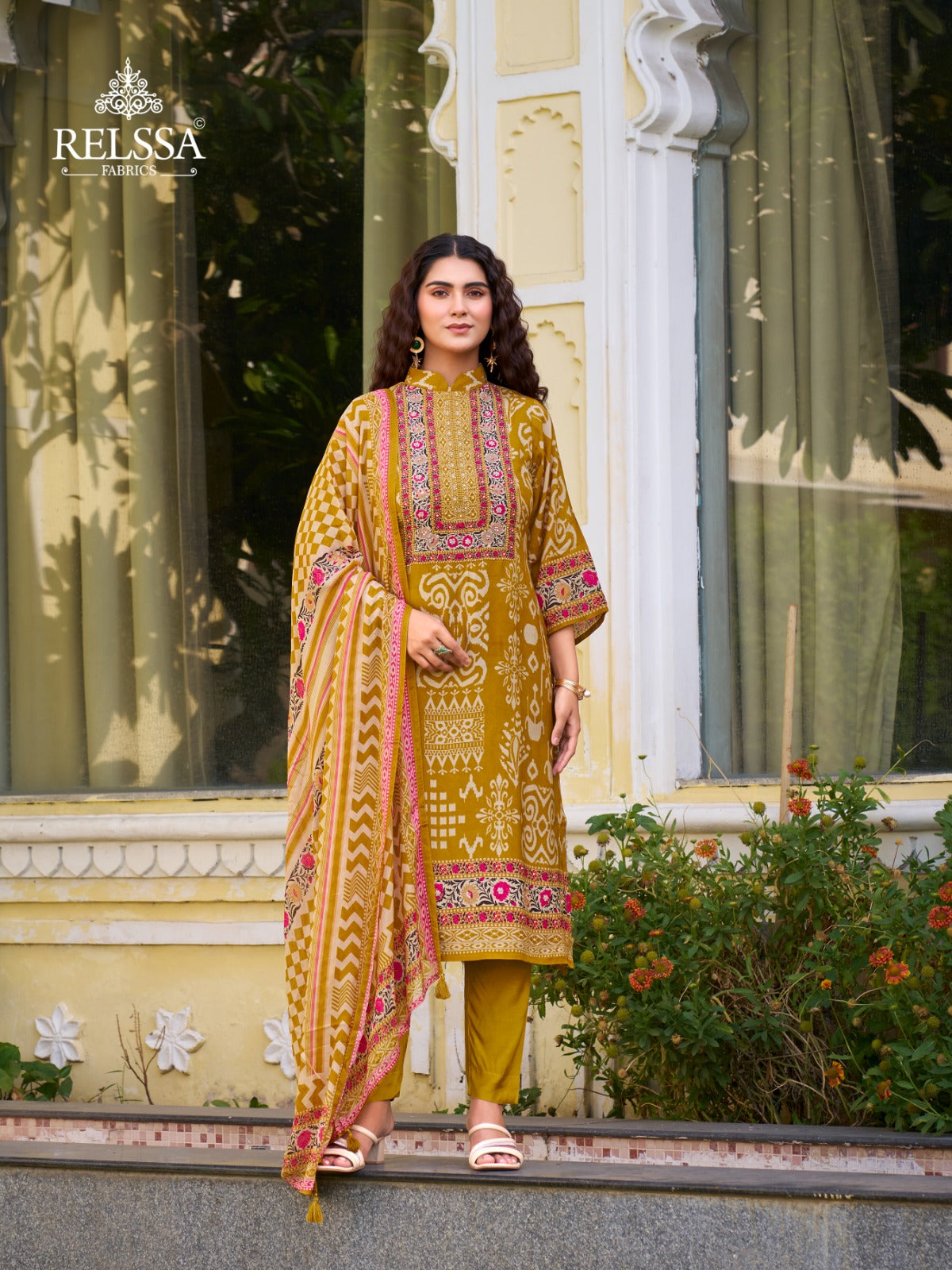 Lumina Relssa Fabrics Pure Maslin Pant Style Suits Wholesaler Ahmedabad