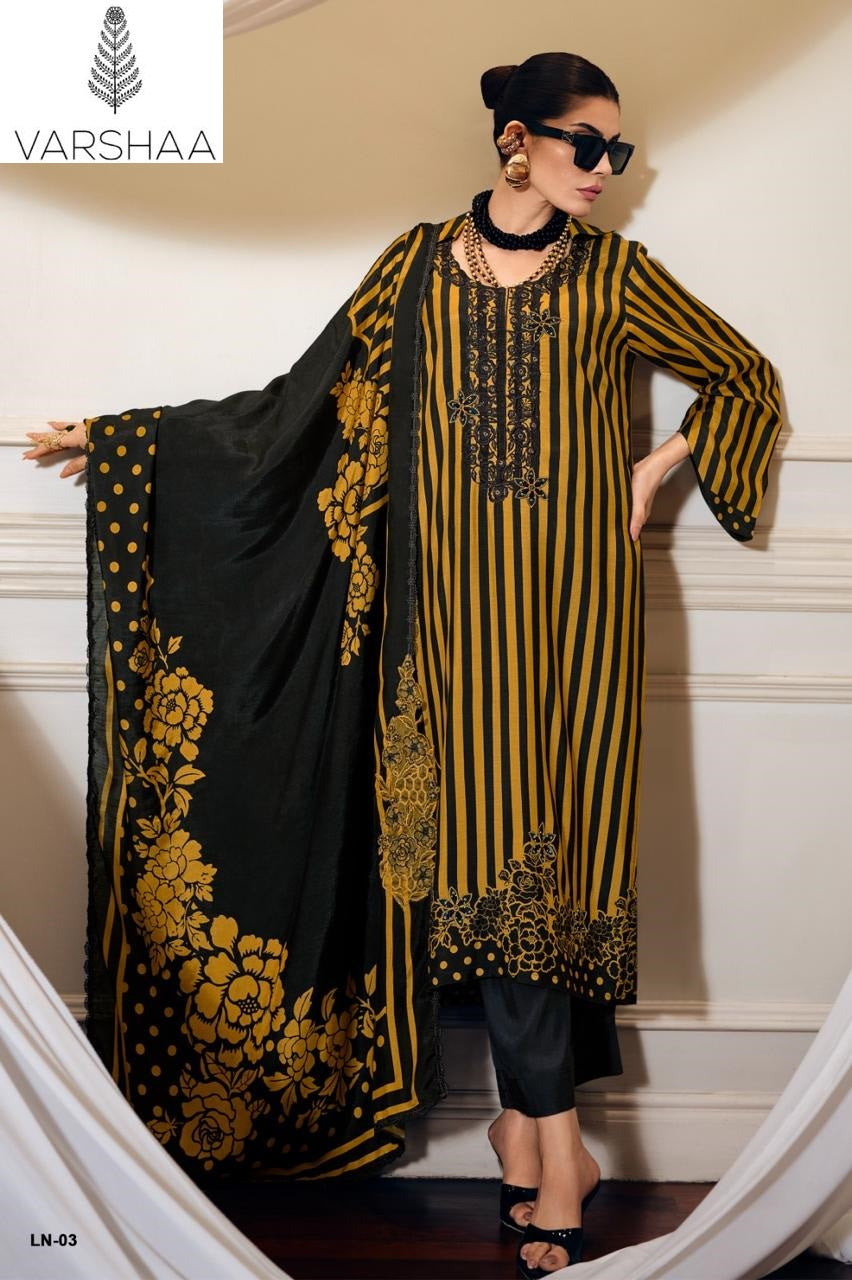 Lumina Varshaa Viscose Muslin Pant Style Suits Manufacturer Gujarat