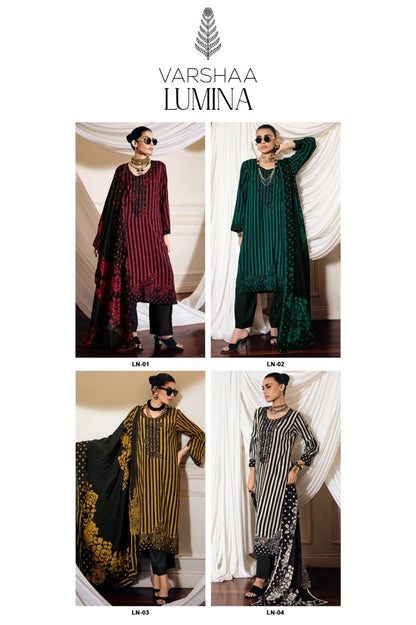 Lumina Varshaa Viscose Muslin Pant Style Suits Manufacturer Gujarat
